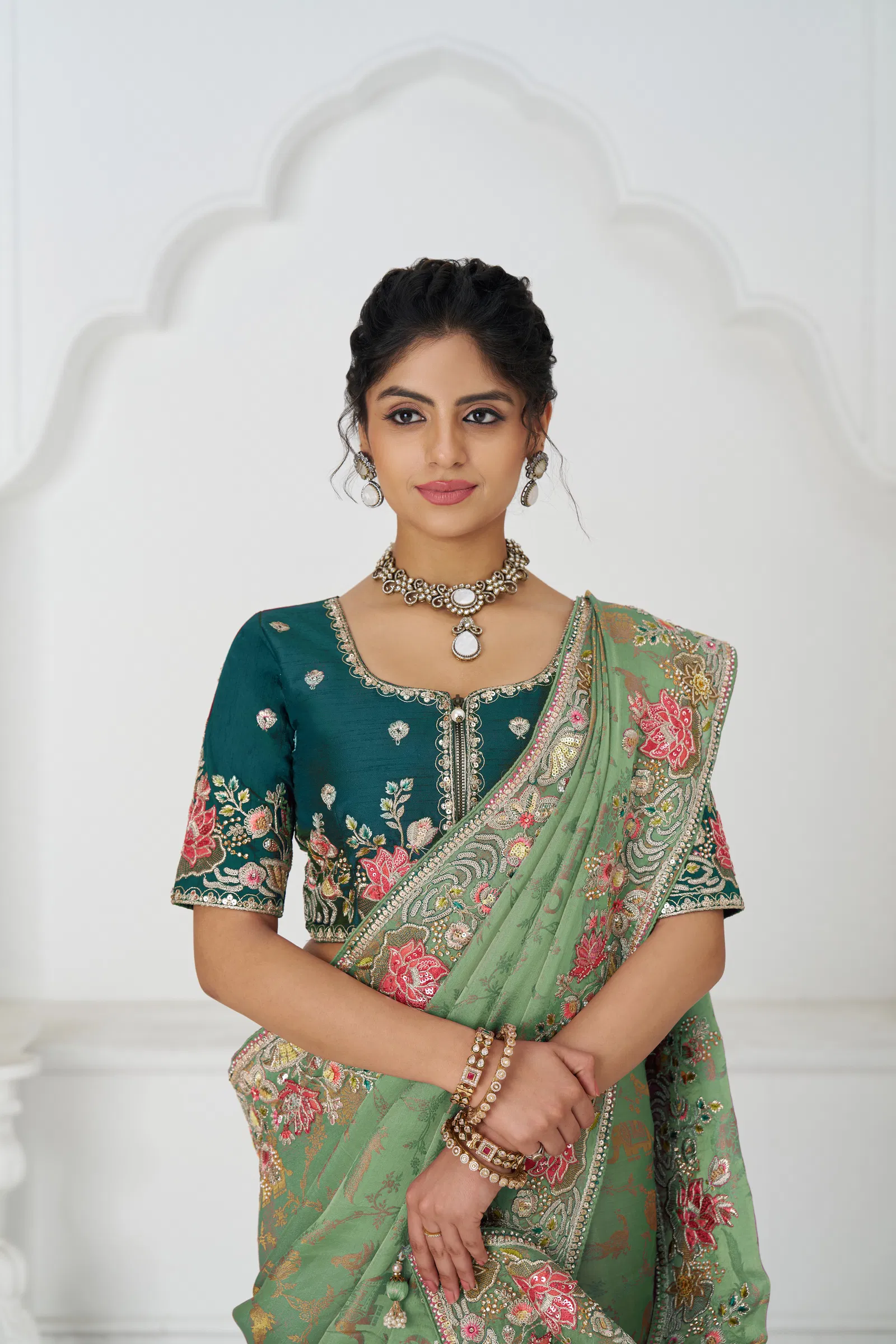 Kf  112 Green Pure Dola Viscouse Silk Saree Wholesale Clothing Suppliers In India
